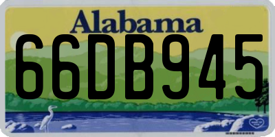 AL license plate 66DB945