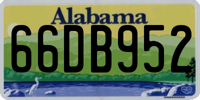 AL license plate 66DB952