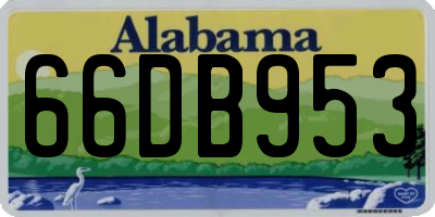 AL license plate 66DB953