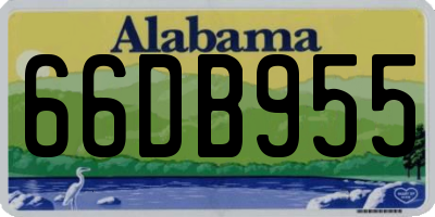 AL license plate 66DB955