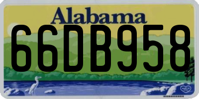 AL license plate 66DB958