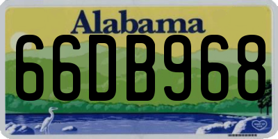 AL license plate 66DB968