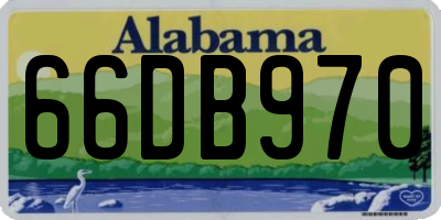 AL license plate 66DB970