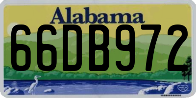 AL license plate 66DB972