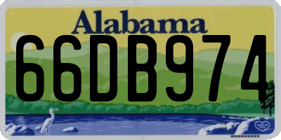 AL license plate 66DB974