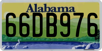 AL license plate 66DB976