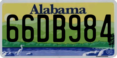 AL license plate 66DB984