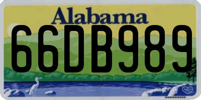 AL license plate 66DB989