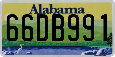 AL license plate 66DB991