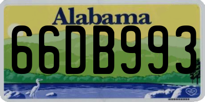 AL license plate 66DB993