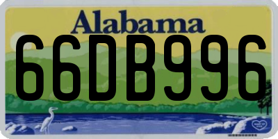 AL license plate 66DB996