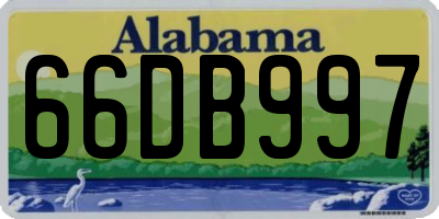 AL license plate 66DB997