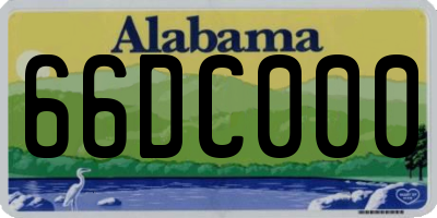 AL license plate 66DC000