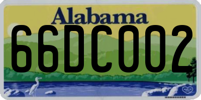 AL license plate 66DC002