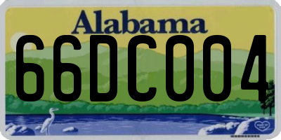 AL license plate 66DC004