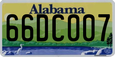 AL license plate 66DC007