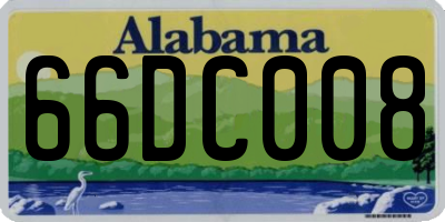 AL license plate 66DC008
