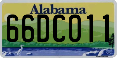 AL license plate 66DC011
