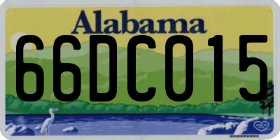 AL license plate 66DC015