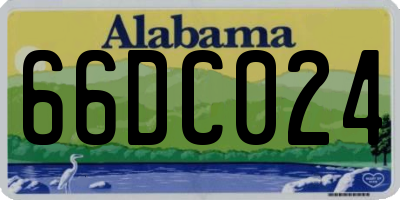 AL license plate 66DC024