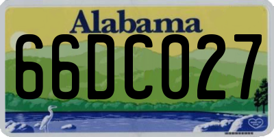 AL license plate 66DC027