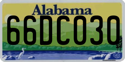 AL license plate 66DC030
