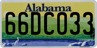 AL license plate 66DC033