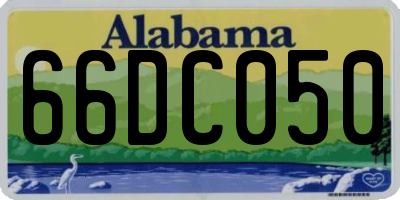 AL license plate 66DC050