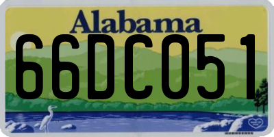 AL license plate 66DC051