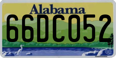AL license plate 66DC052