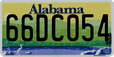 AL license plate 66DC054