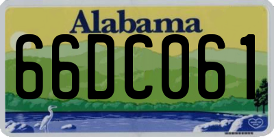 AL license plate 66DC061