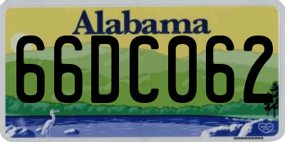 AL license plate 66DC062