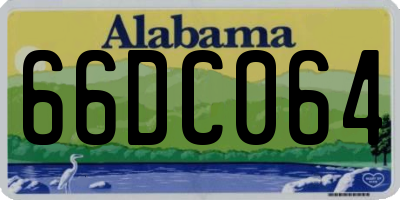AL license plate 66DC064
