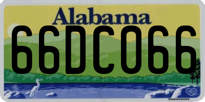 AL license plate 66DC066