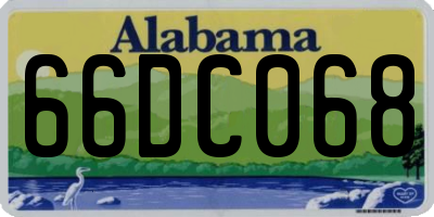 AL license plate 66DC068