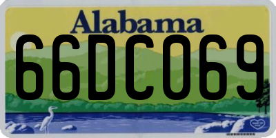 AL license plate 66DC069