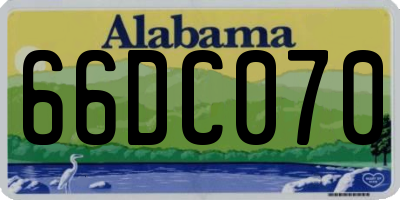 AL license plate 66DC070