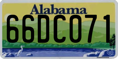 AL license plate 66DC071