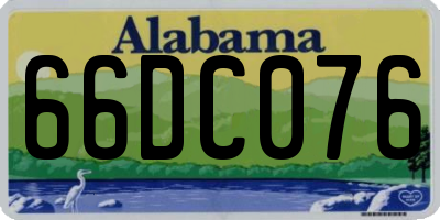 AL license plate 66DC076