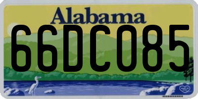 AL license plate 66DC085