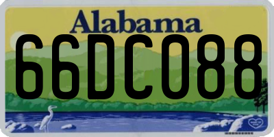 AL license plate 66DC088