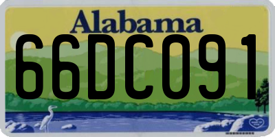 AL license plate 66DC091