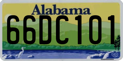 AL license plate 66DC101