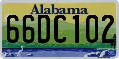 AL license plate 66DC102