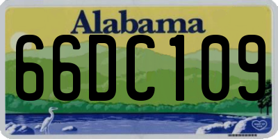 AL license plate 66DC109