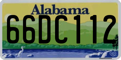 AL license plate 66DC112