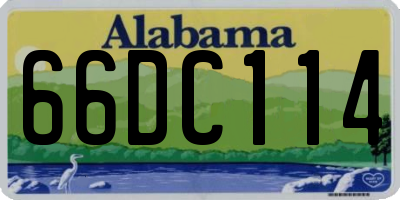 AL license plate 66DC114