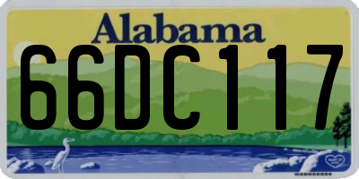 AL license plate 66DC117