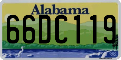 AL license plate 66DC119